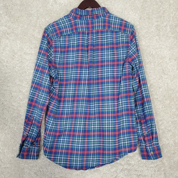 Vineyard Vines‎ Men Plaid Flannel Shirt Size Medium Slim Fit Whale Logo Preppy - Picture 6 of 10